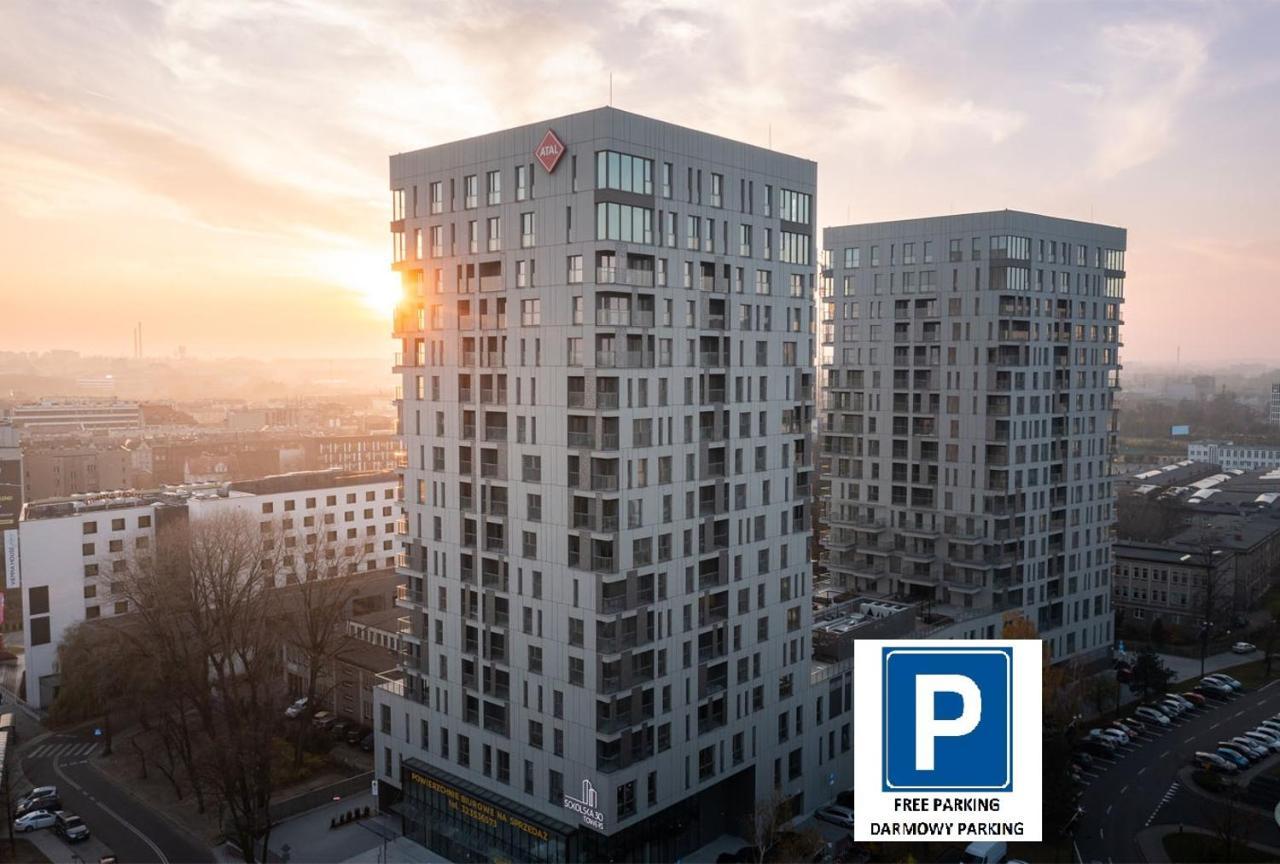 15 Pietro Sokolska 30 Towers Apartments - New - Lux - Parking - Sauna - Gym- And The Best View In Katowice Kültér fotó
